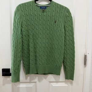 Polo by Ralph Lauren Sage Cable Knit Sweater -fits XS or S ladies